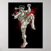 Muay Thai Marshal Arts Fighter Poster (Voorkant)
