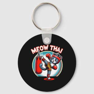 Muay Thai Martial Art Thai Boxing Cat Meow Thai Fo Sleutelhanger