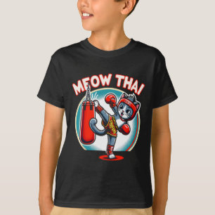 Muay Thai Martial Art Thai Boxing Cat Meow Thai Fo T-shirt