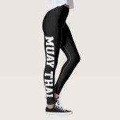 Muay Thai Martial Arts Black and White Leggings (Rechts)