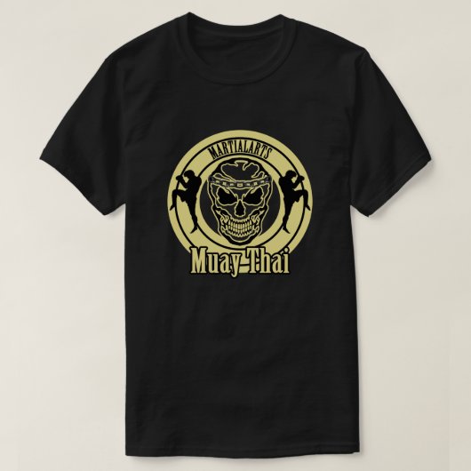 Muay Thai , Martial Arts , Kick Boxing , Skull T-shirt (Design voorkant)