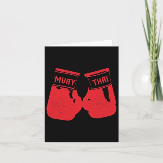 Muay Thai Martial Arts Thai Boxing Coach Lover Gif Kaart (Voorkant)