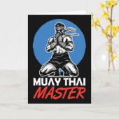 Muay Thai Master Hobby Vechtkunst Boksen Vechter Kaart (Gele Bloem)