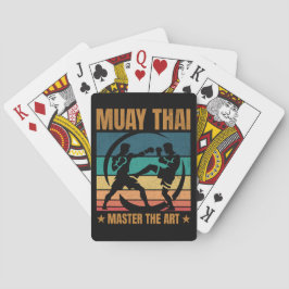 Muay Thai meester van de kunst boksen beoefenaar Pokerkaarten
