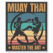 Muay Thai meester van de kunst boksen beoefenaar Sticker (Voorkant)