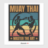 Muay Thai meester van de kunst boksen beoefenaar Sticker (Vel)