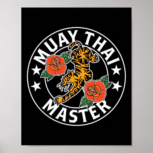 Muay Thai Meester Vechters Boksen Hobby Vechtkunst Poster (Voorkant)