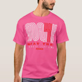 Muay Thai met aangepaste typografie T-shirt (Voorkant)