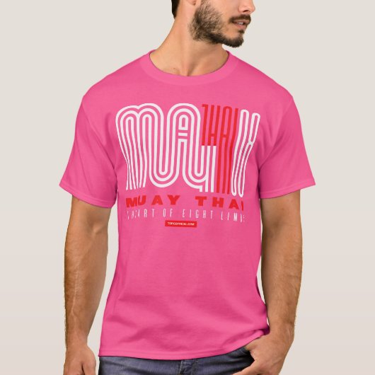 Muay Thai met aangepaste typografie T-shirt (Voorkant)