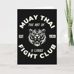 Muay Thai Mma Fight Tattoo Tijger Kunst Van 8 Lede Kaart