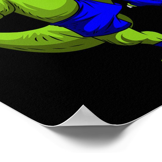 Muay Thai MMA Fighter T-rex Mixed Martial Art Comb Poster (Hoek)