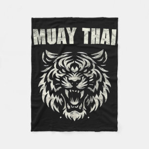 Muay Thai Mma Gevecht Tattoo Tijger Brul Kickbokse Fleece Deken
