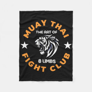 Muay Thai Mma Gevecht Tattoo Tijger Brul Kickbokse Fleece Deken