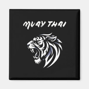Muay Thai Mma Gevecht Tattoo Tijger Brul Kickbokse Magneet