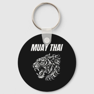 Muay Thai Mma Gevecht Tattoo Tijger Brul Kickbokse Sleutelhanger