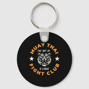 Muay Thai Mma Gevecht Tattoo Tijger Kunst Van 8 Le Sleutelhanger
