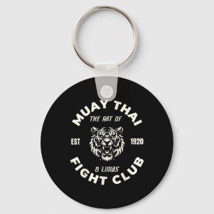 Muay Thai Mma Gevecht Tattoo Tijger Kunst Van 8 Le Sleutelhanger