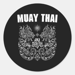 Muay Thai Mma Gevecht Tattoo Tweeling Tijger Kickb Ronde Sticker