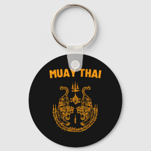Muay Thai Mma Gevecht Tattoo Tweeling Tijger Kickb Sleutelhanger