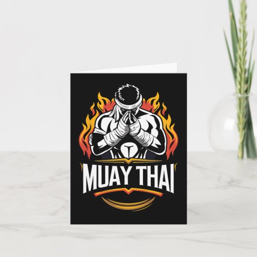 Muay Thai MMA Thai Boxing Fighter Kaart (Voorkant)