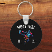 Muay Thai Monkey - Kickboksen en Monkey Thai Bokse Sleutelhanger (Voorkant)