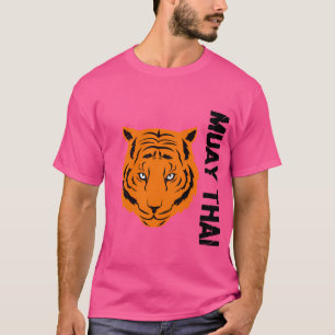 Muay Thai Muaythai Fierce Tiger Face MMA Design T-shirt