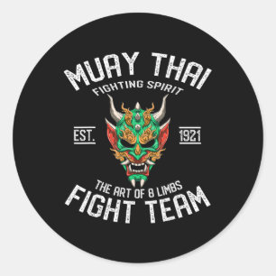 Muay Thai Oni Fight Team - Kickboksen Ronde Sticker