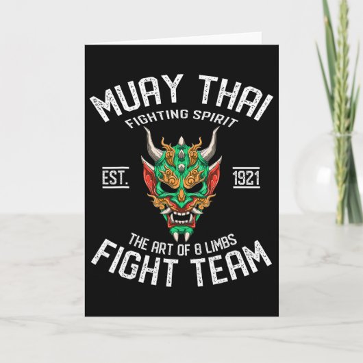 Muay Thai Oni - Thai Boxing And Kickboxing Kaart (Voorkant)