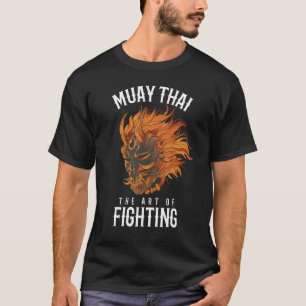 Muay Thai Oni Vechters Thai Boksen Oni Masker Hann T-shirt