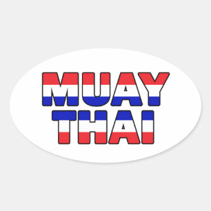 Muay Thai Ovale Sticker