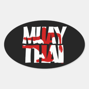 Muay Thai Ovale Sticker