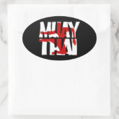 Muay Thai Ovale Sticker (Tas)
