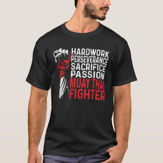 Muay Thai Perseverance NakMuay Boxing Workout T-shirt (Voorkant)