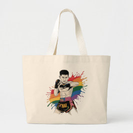 Muay Thai Pride Canvas tas | LGBTQ Rainbow Fighter