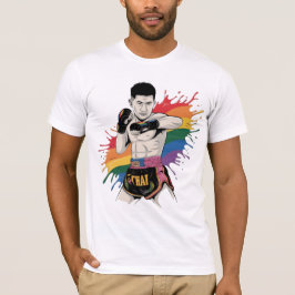 Muay Thai Pride T-shirt | LGBTQ Rainbow Fighter