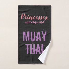 Muay Thai - prinsessen en eenhoorns Handdoek
