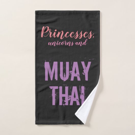 Muay Thai - prinsessen en eenhoorns Handdoek (Handdoek)