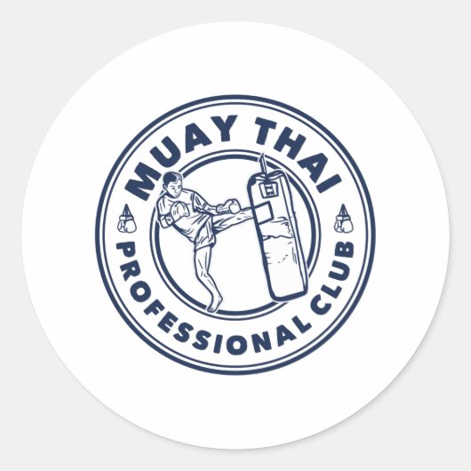 Muay Thai Professional Club Ronde Sticker (Voorkant)