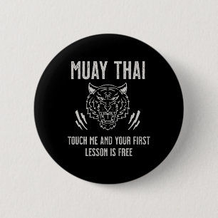 Muay Thai raakt me aan en je eerste les is gratis Ronde Button 5,7 Cm