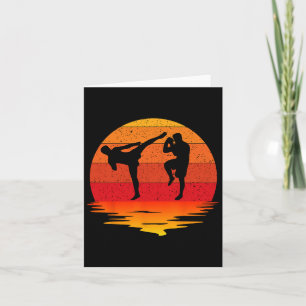 Muay Thai Retro Vintage Martial Arts Combat Boxing Kaart