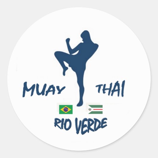 MUAY THAI RIO VERDE RONDE STICKER (Voorkant)