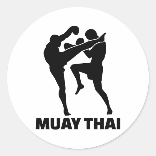Muay Thai Ronde Sticker (Voorkant)