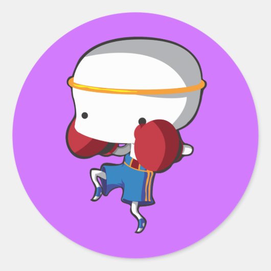 Muay Thai Ronde Sticker (Voorkant)