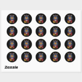 Muay Thai Samurai Tiger Thai Boxing Graphic Ronde Sticker (Vel)