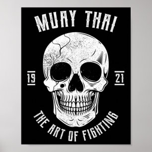 Muay Thai Schedel - Thaise Boksen En Kickboksen _1 Poster