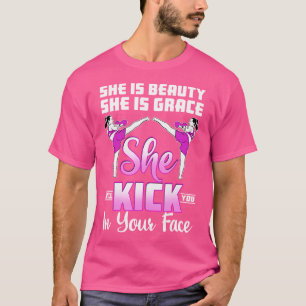 Muay Thai schop je in het gezicht kickboksen T-shirt