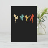  Muay Thai Silhouette Fighter MMA Gift Idea Kaart (Staand voorkant)