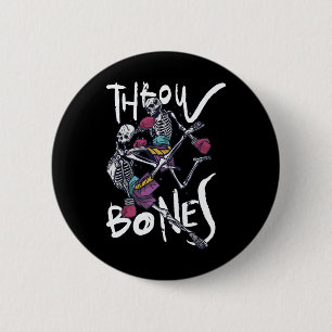 Muay Thai Skelet - Thais Boksen en Kickboksen Ronde Button 5,7 Cm