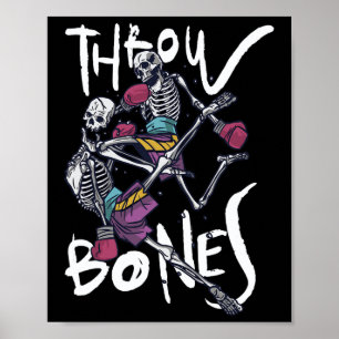 Muay Thai Skelet - Thaise Boksen En Kickboksen  Poster
