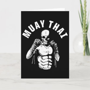Muay Thai Skelet Vechters Mma Club Coach Martial Kaart